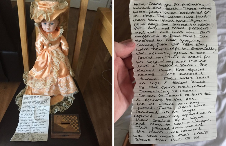 Британец рассказал о кукле, в которой "заперты в ловушку" две души