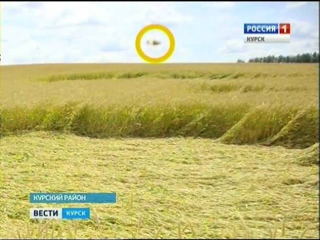 Необычные узоры на полях Курской области 